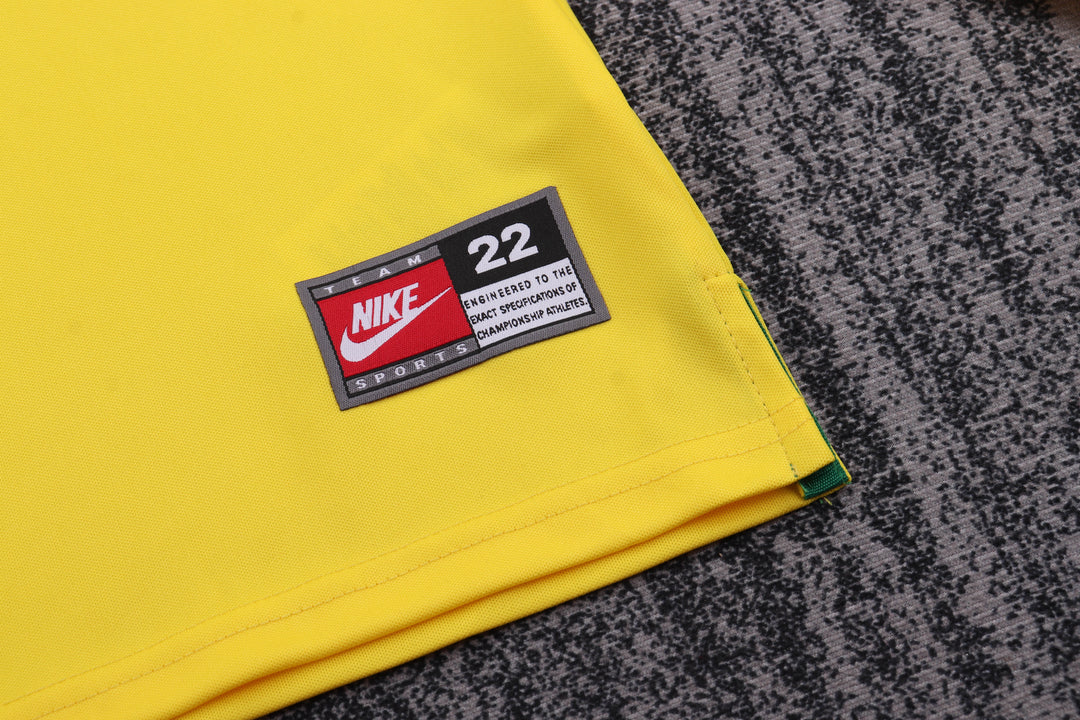 Camisa Retrô Brasil 1998 Home Manga Longa Infantil – Belt Sports