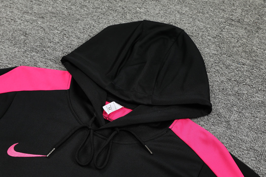 Conjunto Chelsea 2024/25 Preto/Rosa - Capuz