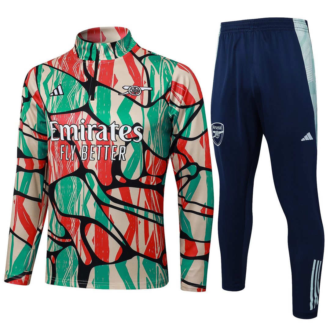 Conjunto Treino Arsenal 24/25 - Mesclado Laranja/Verde
