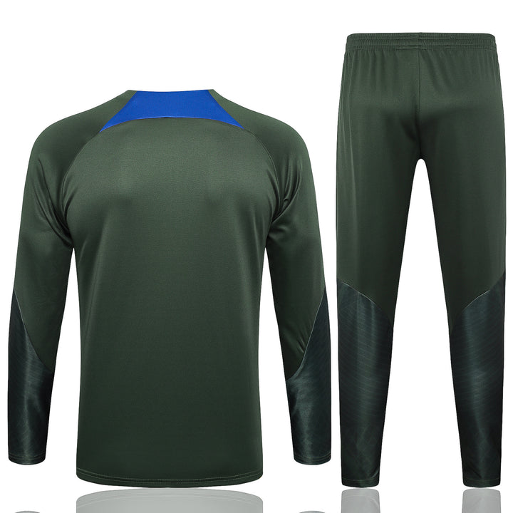 Conjunto Treino PSG Jordan 23/24 - Verde Musgo