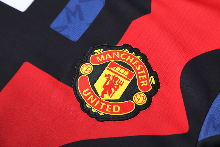 Conjunto Manchester United 2025/26 Preto II - Capuz