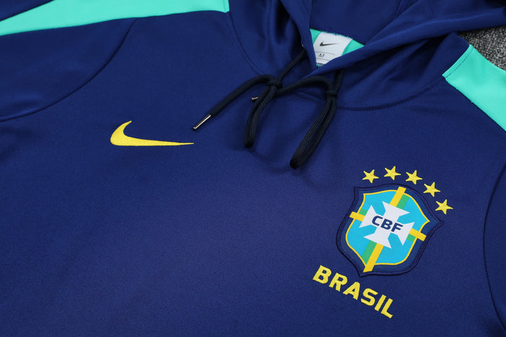 Conjunto Brasil 2025/26 Azul Marinho - Capuz