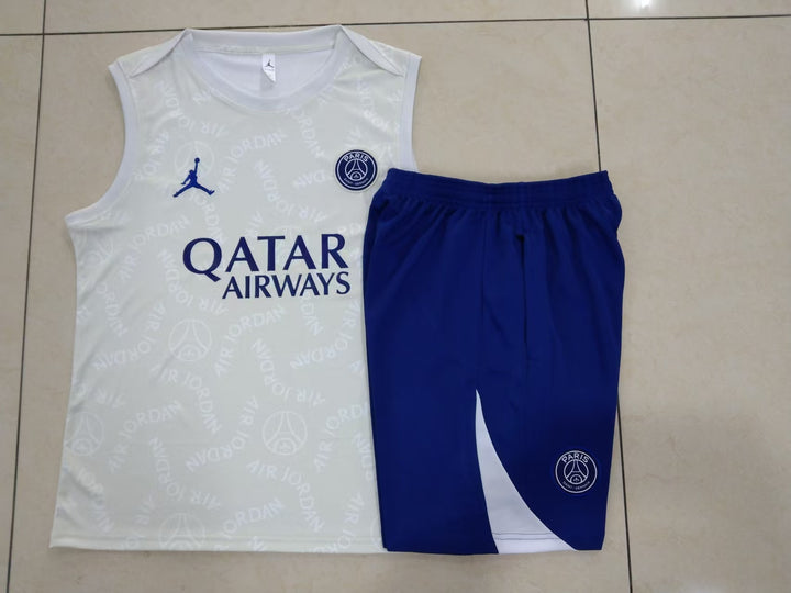 Kit Regata PSG 24/25 - Branco Gelo/Azul Marinho