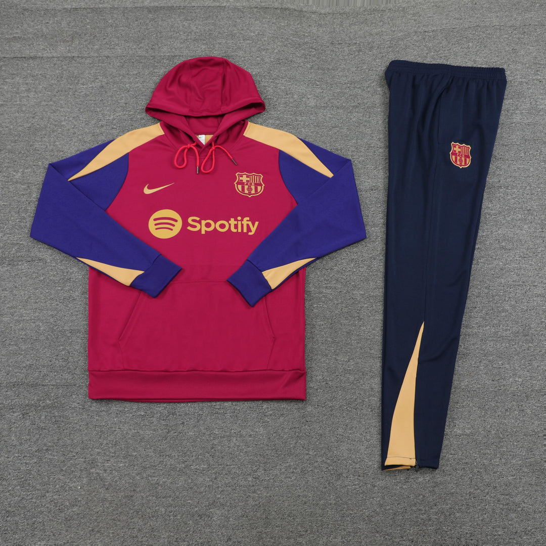Conjunto Barcelona 2024/25 Vermelho - Capuz