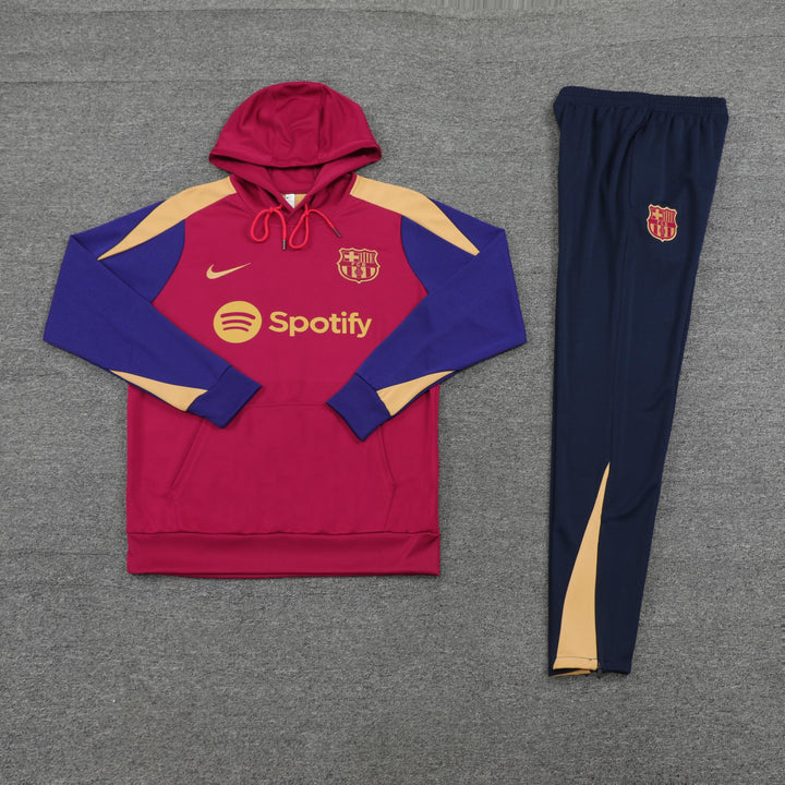 Conjunto Barcelona 2024/25 Vermelho - Capuz