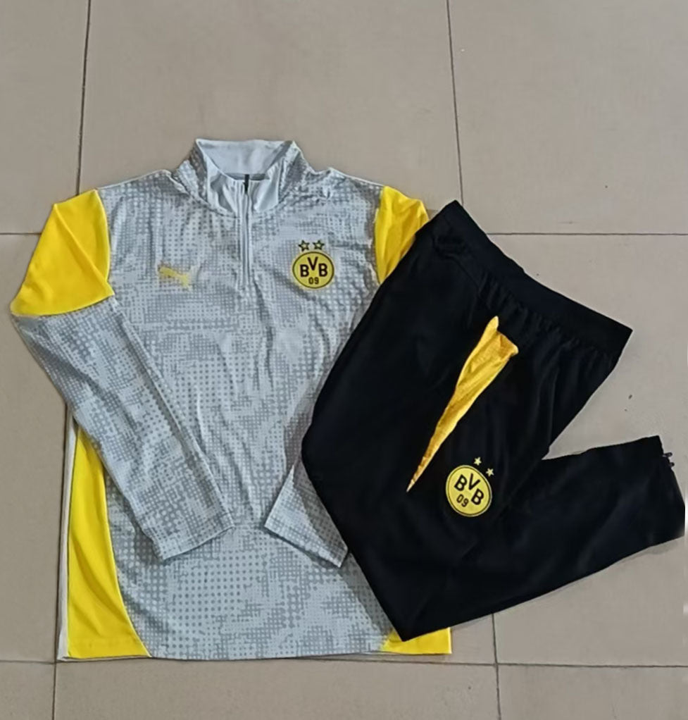 Conjunto Treino Borussia Dortmund 25/26 - Cinza/Preto