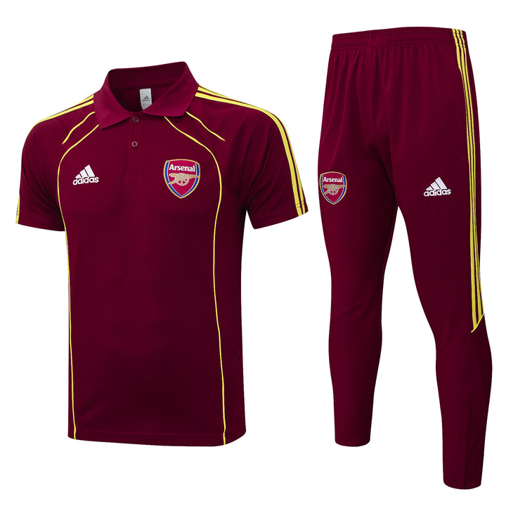 Kit Polo Arsenal 25/26 - Vinho/Amarelo