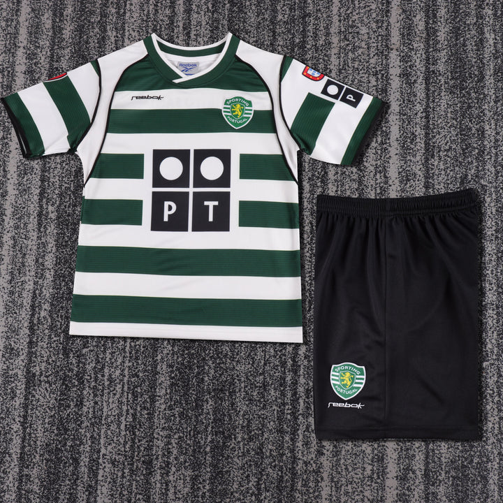 Camisa Retrô Sporting 2001/02 Home Infantil – Belt Sports