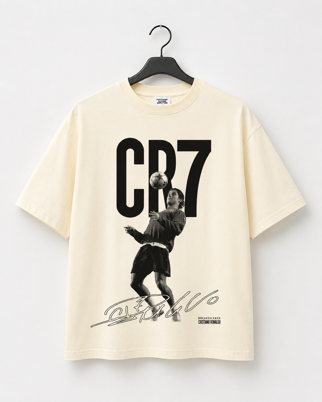 Camiseta CR7 Vintage Masculina - Preto Lavado
