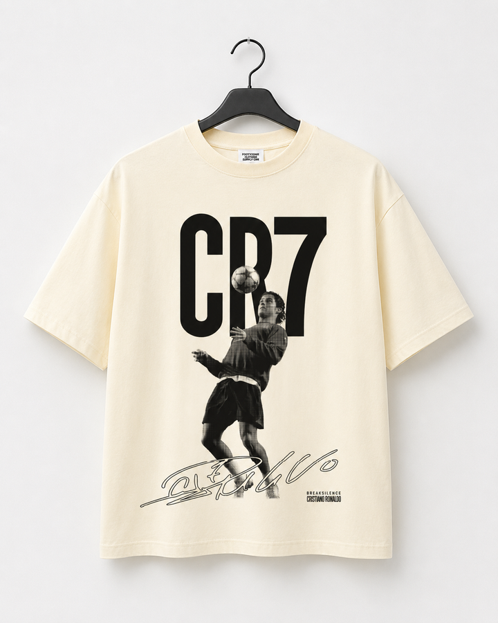 Camiseta CR7 Vintage Masculina - Preto Lavado
