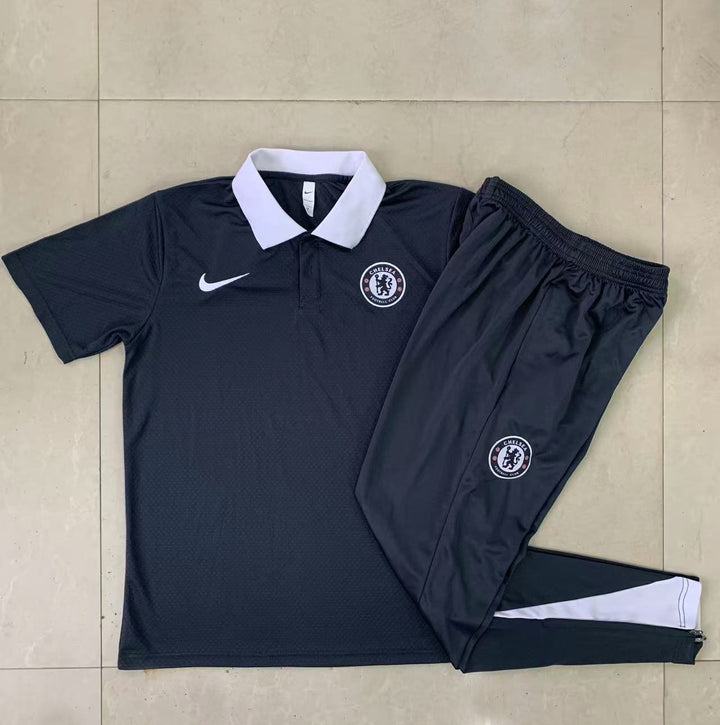 Kit Polo Chelsea 25/26 - Grafite Escuro