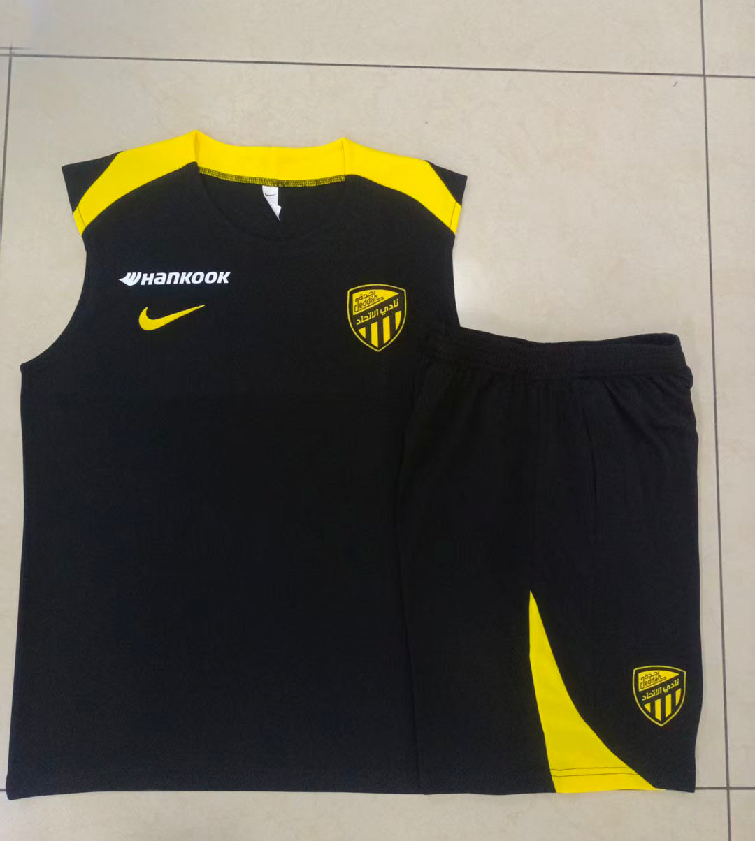 Kit Regata Al-Ittihad 25/26 - Preto/Amarelo