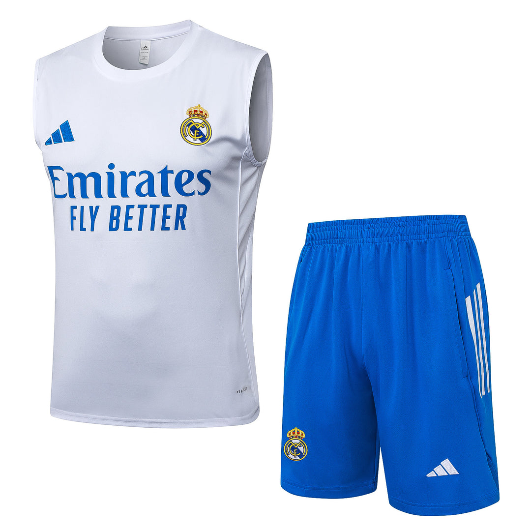 Kit Regata Real Madrid 25/26 - Branco/Azul Royal