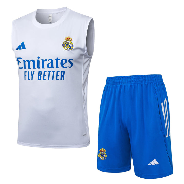 Kit Regata Real Madrid 25/26 - Branco/Azul Royal