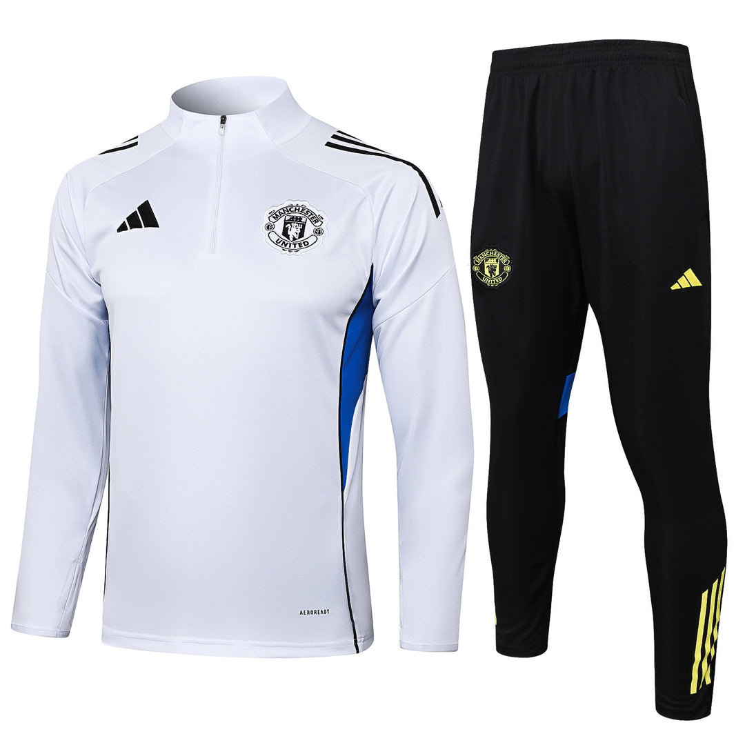 Conjunto Treino Manchester United 25/26 - Preto/Branco