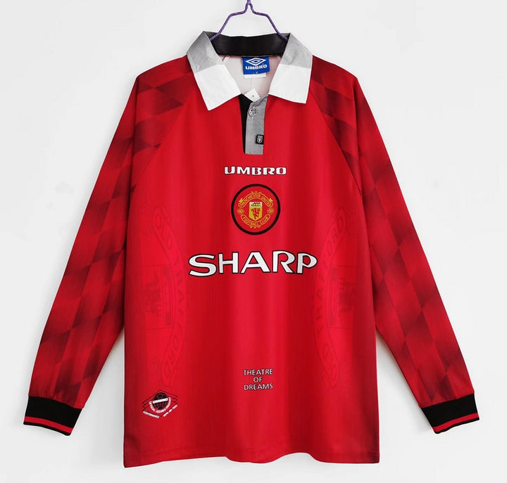 Camisa Retrô Manchester United 1996∕97 Manga longa