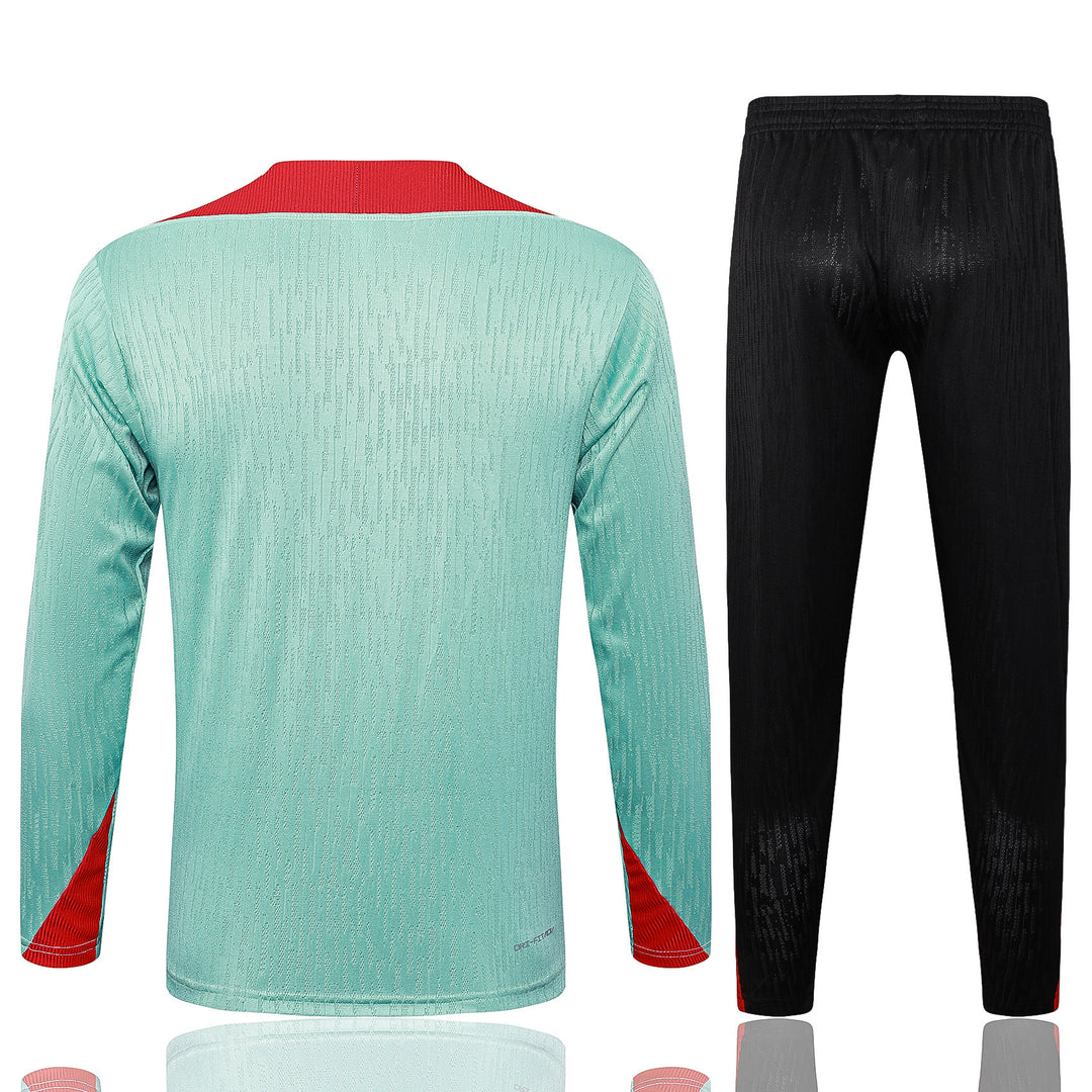 Conjunto Treino Liverpool 24/25 - Verde Menta/Preto