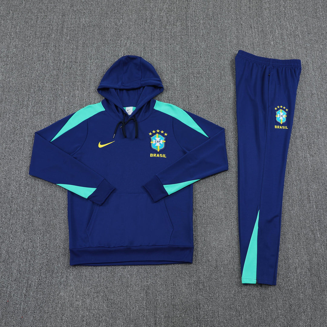 Conjunto Brasil 2025/26 Azul Marinho - Capuz