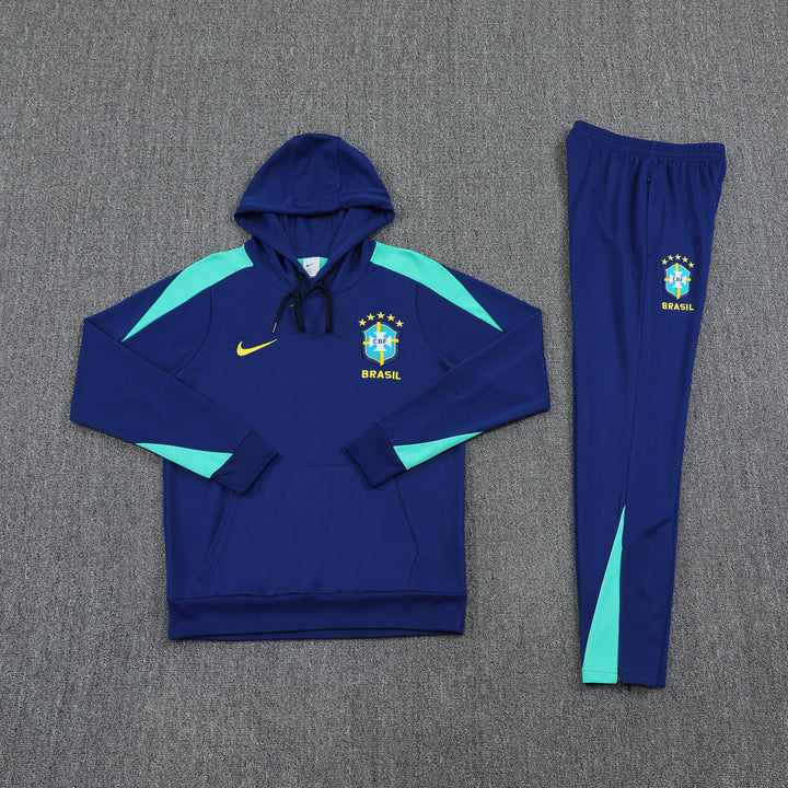 Conjunto Brasil 2025/26 Azul Marinho - Capuz