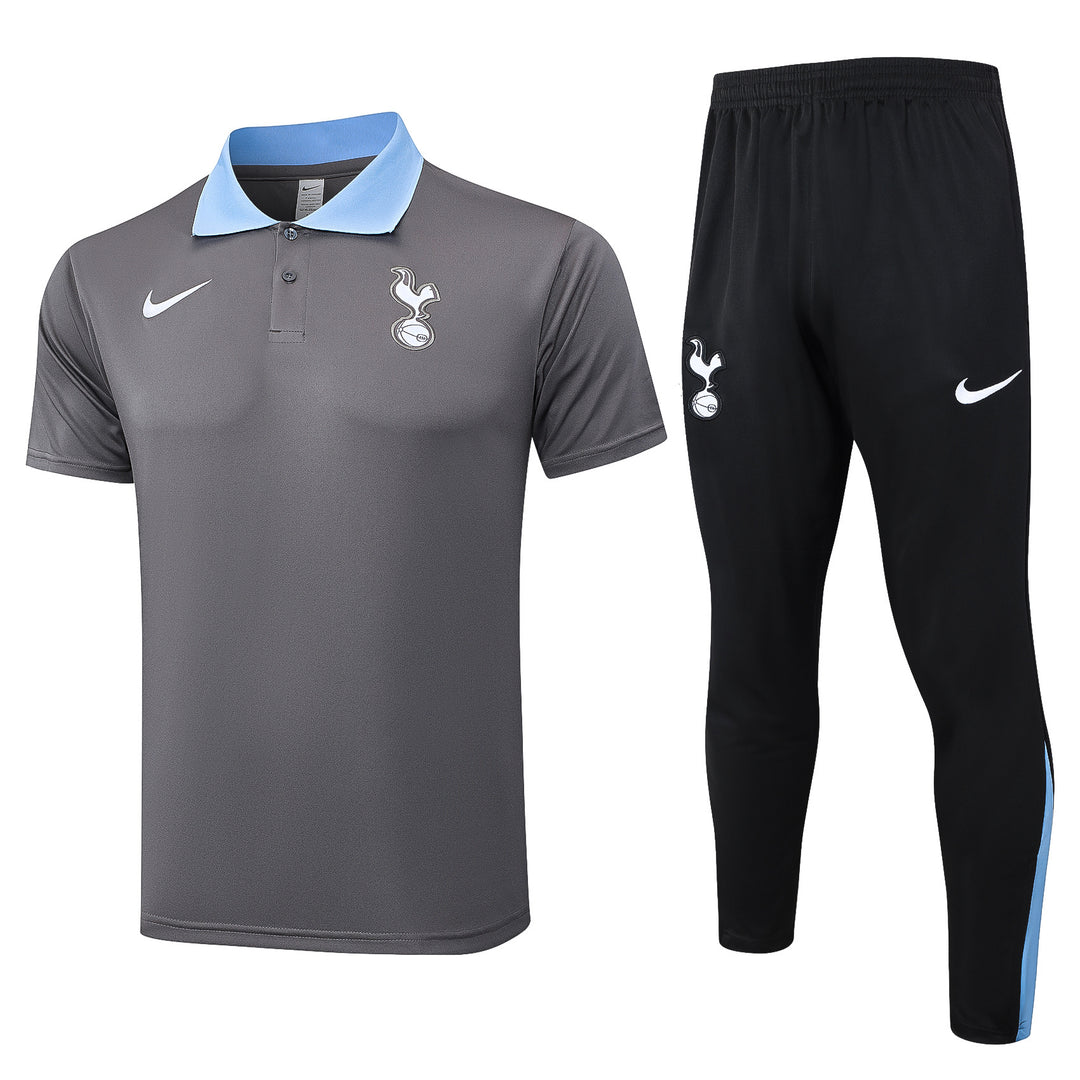 Kit Polo Tottenham 24/25 - Cinza Escuro