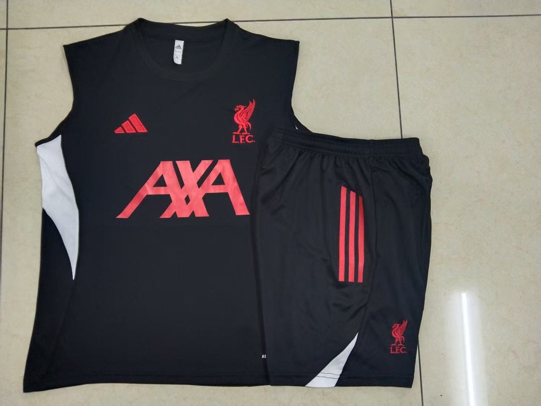 Kit Regata Liverpool 25/26 - Preto/Vermelho/Branco