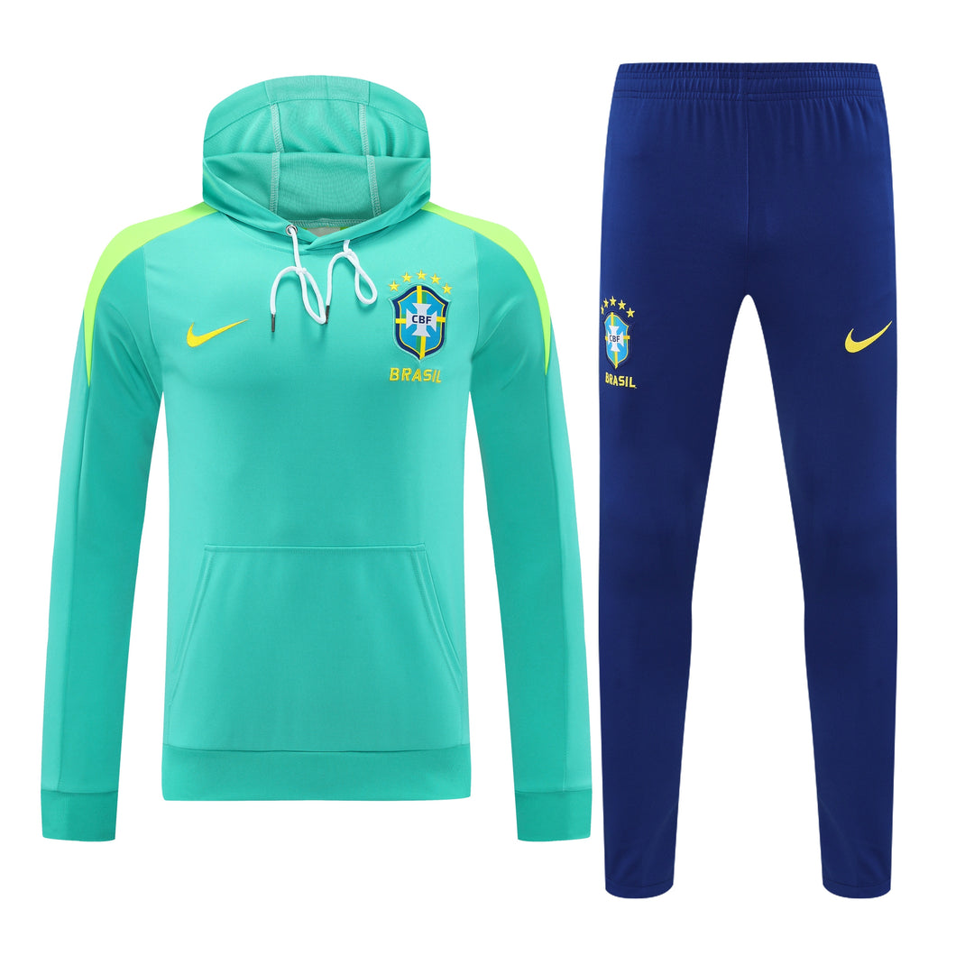 Conjunto Brasil 2025/26 Azul Turquesa - Capuz