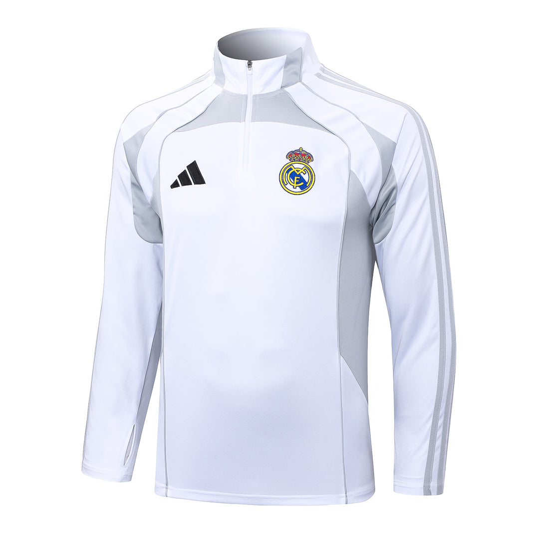 Blusão Real Madrid 2025/26 - Branco/Cinza Claro
