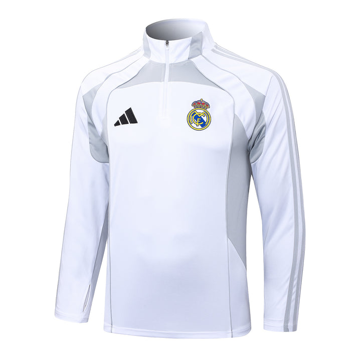 Blusão Real Madrid 2025/26 - Branco/Cinza Claro