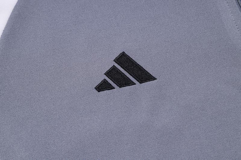 Blusão Treino Adidas - Cinza/Branco
