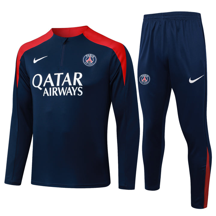 Conjunto Treino PSG 25/26 - Azul Marinho/Vermelho