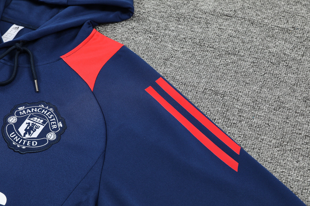 Conjunto Manchester United 2024/25 Azul Marinho - Capuz