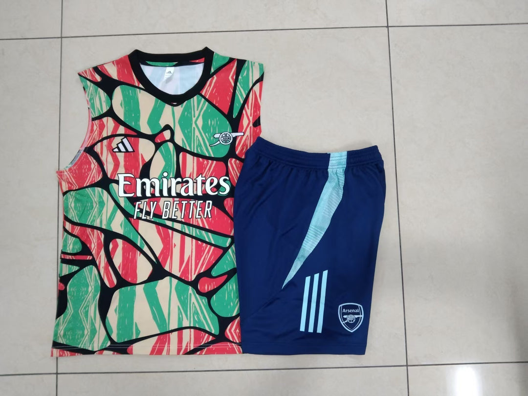 Kit Regata Arsenal 24/25 - Bege/Verde/Vermelho