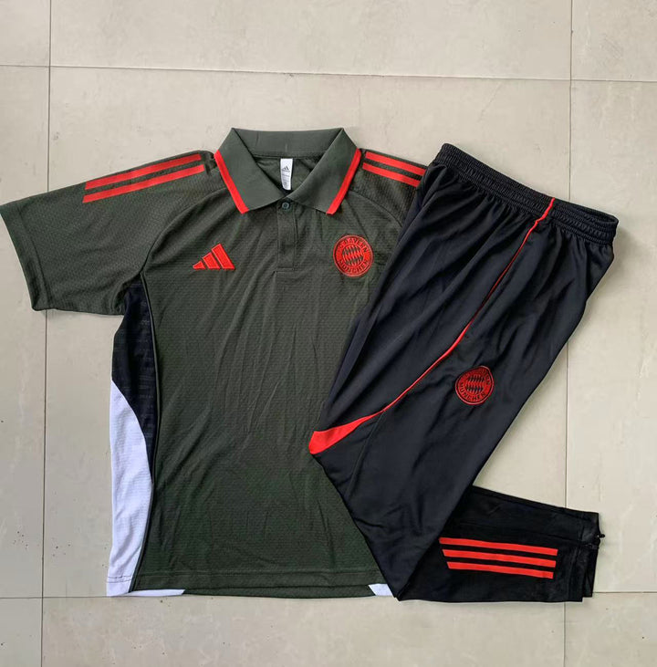 Kit Polo Bayern de Munique 25/26 - Verde Militar