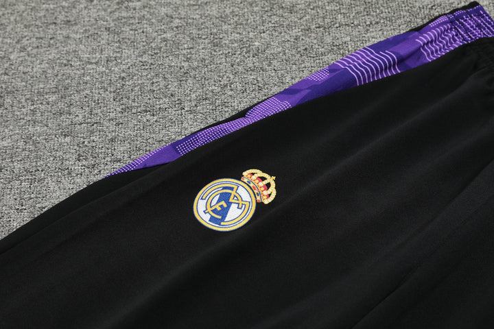 Conjunto Real Madrid 2024/25 Preto/Roxo - Capuz