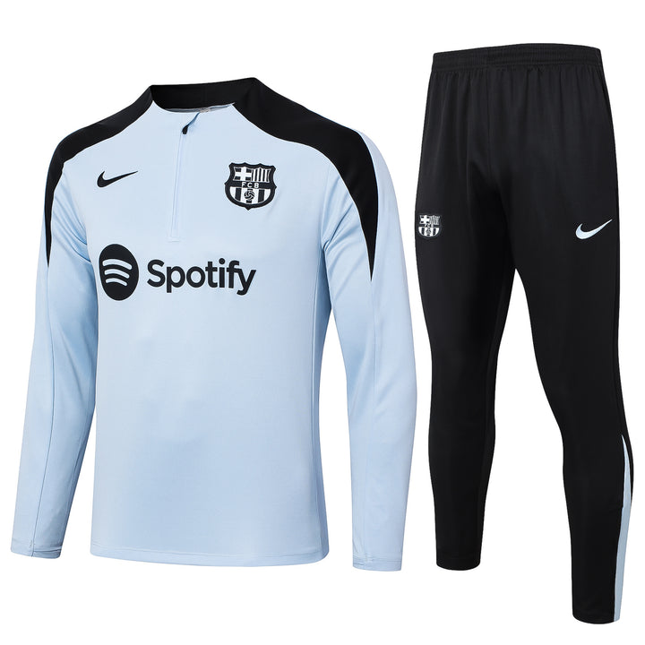 Conjunto Treino Barcelona 24/25 - Azul Claro/Preto