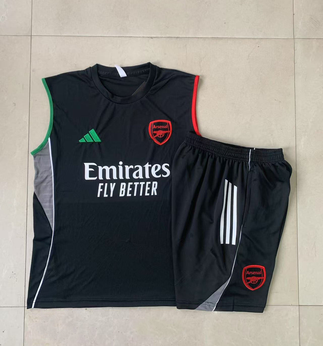 Kit Regata Arsenal 25/26 - Preto/Verde/Vermelho