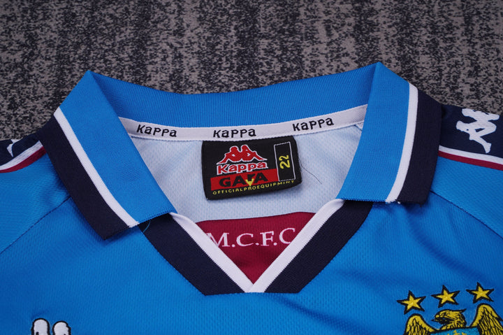 Camisa Retrô Manchester City 1997/98 Home Infantil – Belt Sports