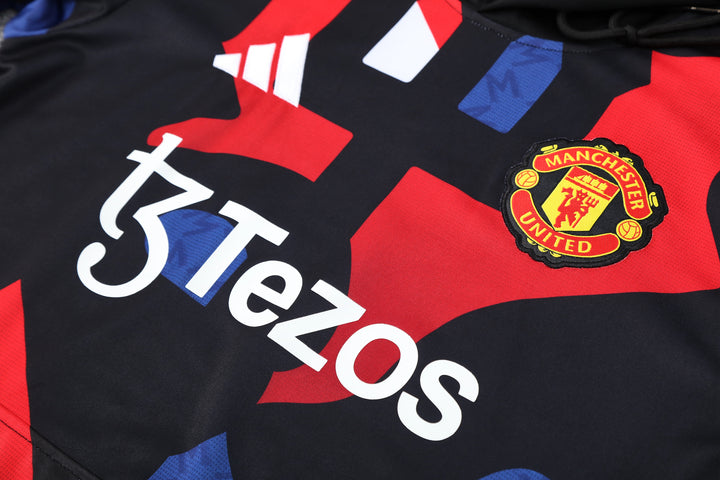 Conjunto Manchester United 2025/26 Preto II - Capuz