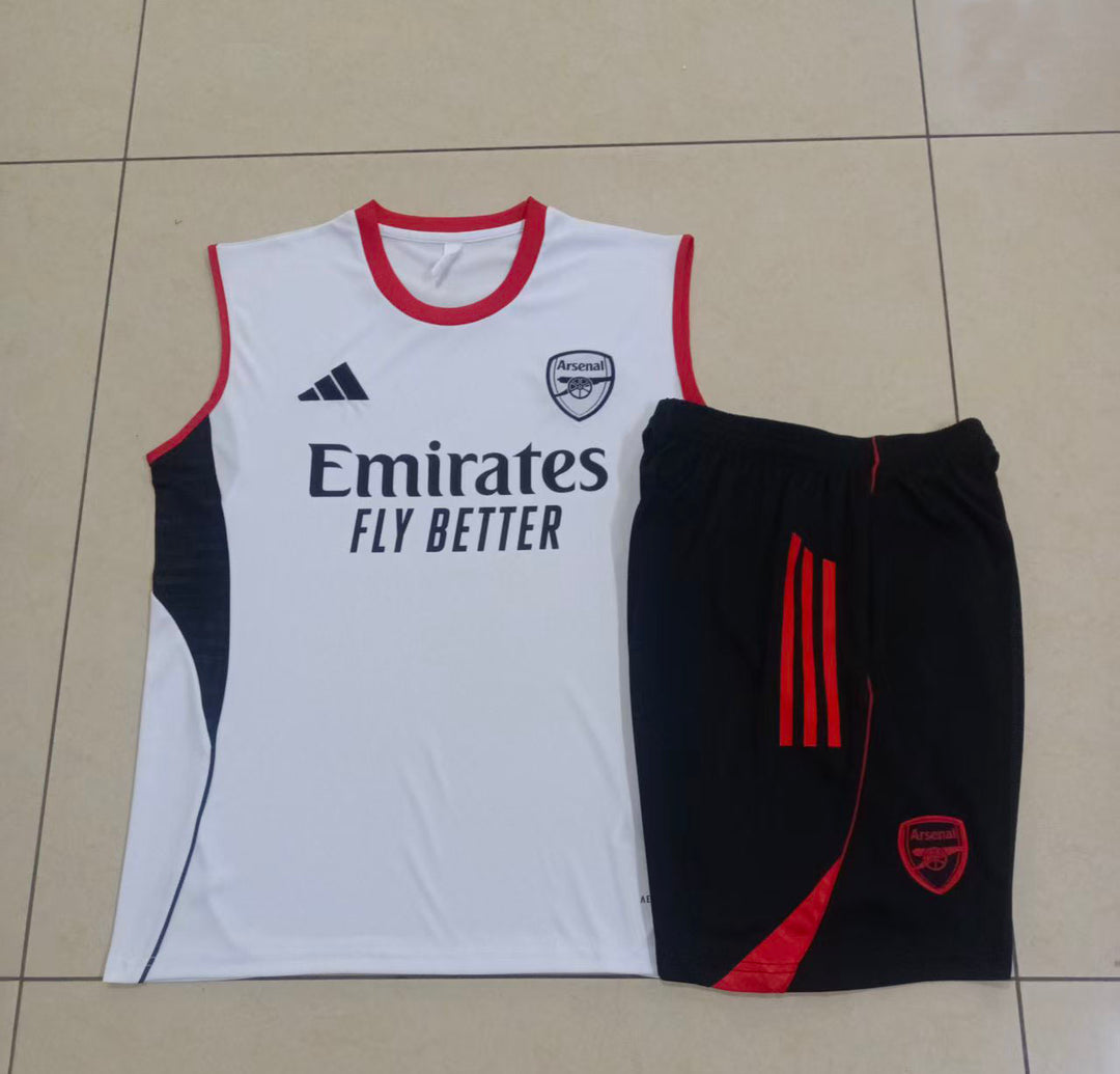 Kit Regata Arsenal 25/26 - Branco/Preto/Vermelho