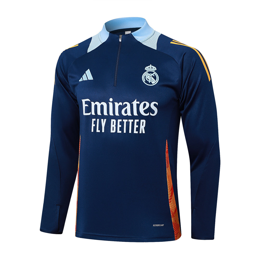 Blusão Real Madrid 2025/26 - Azul Marinho/Amarelo