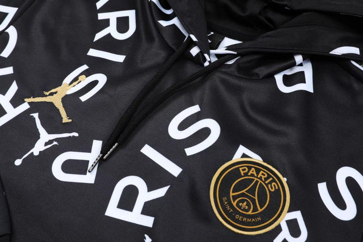 Blusão PSG Preto/Branco - Capuz