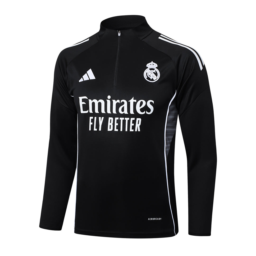 Blusão Real Madrid 2025/26 - Preto/Branco