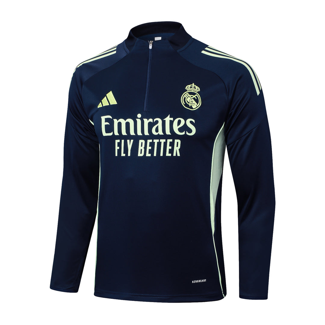 Blusão Real Madrid 2025/26 - Azul Marinho/Verde Claro