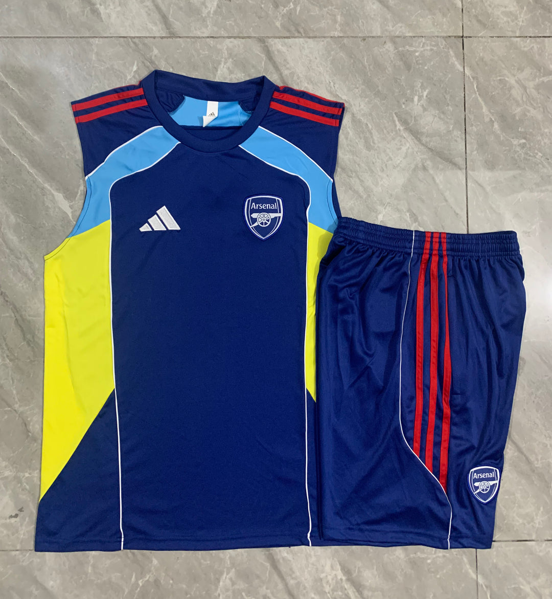 Kit Regata Arsenal 25/26 - Azul Marinho/Amarelo/Azul Claro