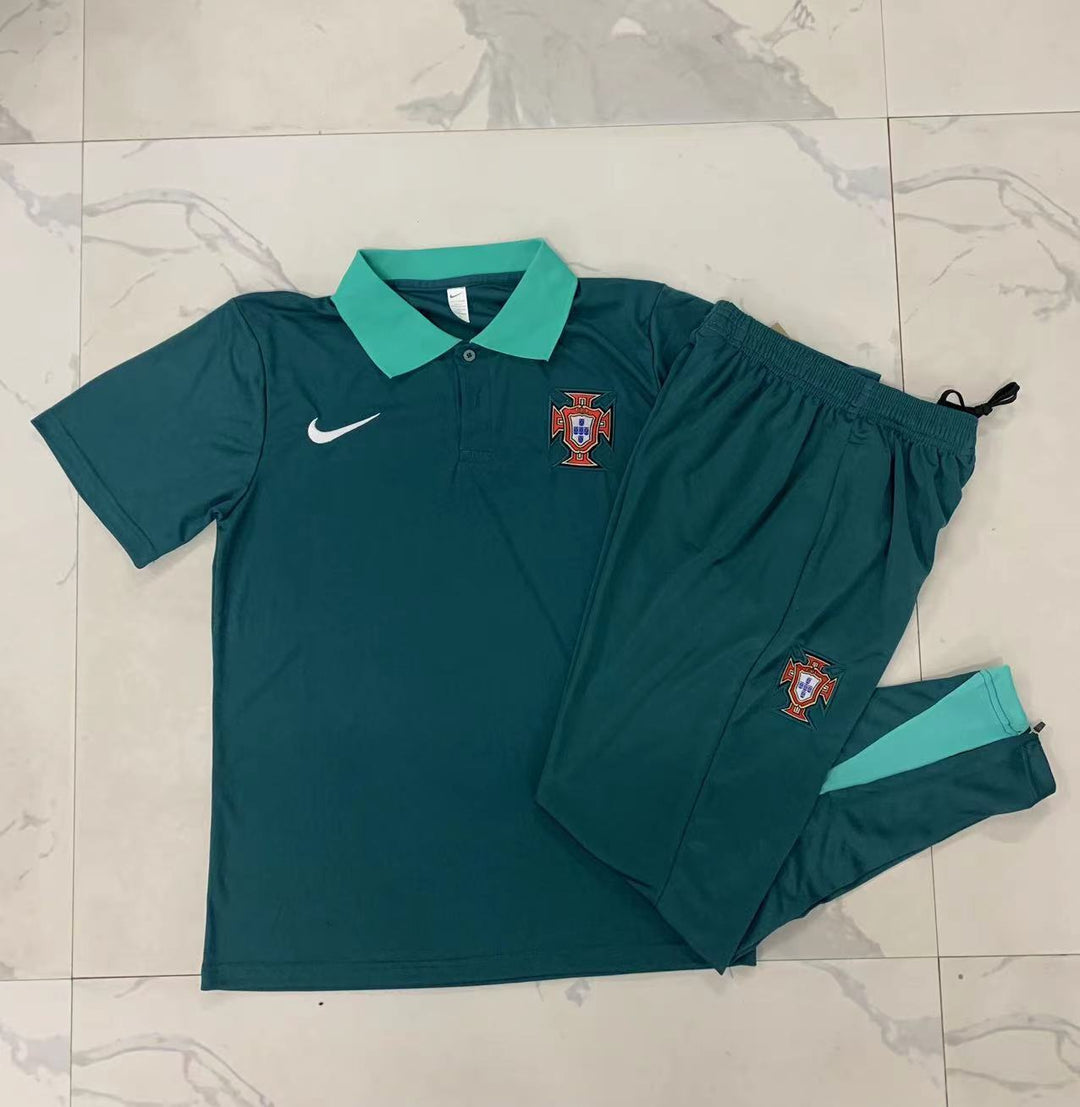 Kit Polo Portugal 24/25 - Verde Petróleo