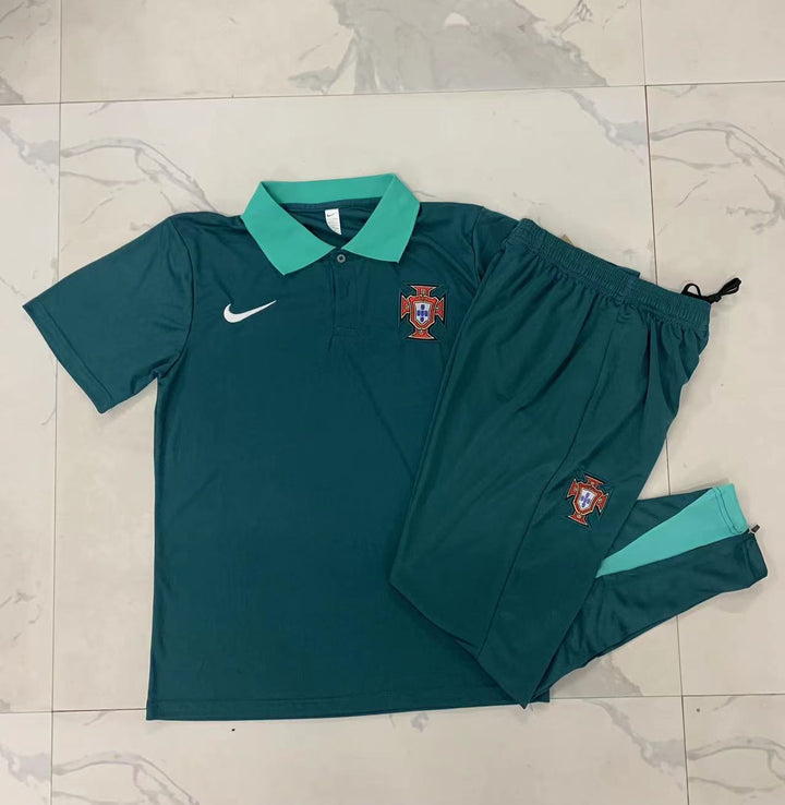 Kit Polo Portugal 24/25 - Verde Petróleo