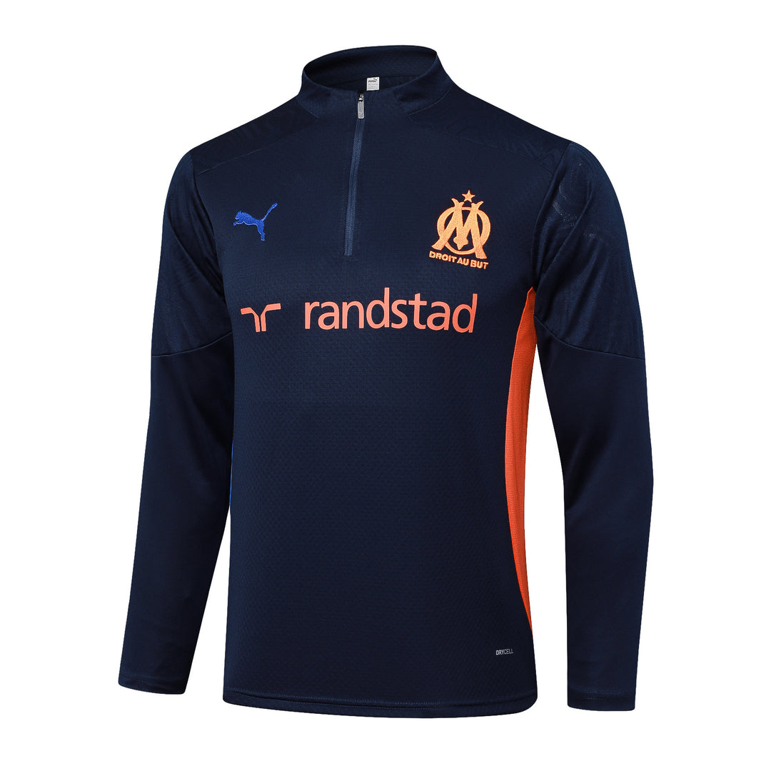 Blusão Olympique de Marseille 2025/26 - Azul Marinho/Laranja