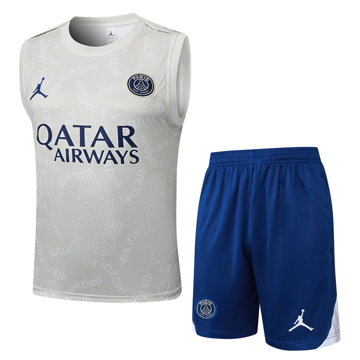 Kit Regata PSG 24/25 - Branco Gelo/Azul Marinho