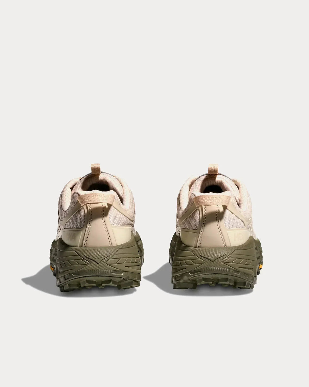 Hoka Mafate Three2 - Bege Claro/Verde Oliva Escuro