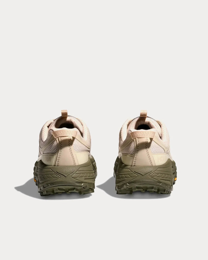 Hoka Mafate Three2 - Bege Claro/Verde Oliva Escuro